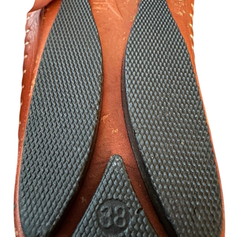 Super Rare Brandy Brown PIKOLINOS Jerez Tan Floral Embroidered Leather Moccasins - Picture 7 of 9